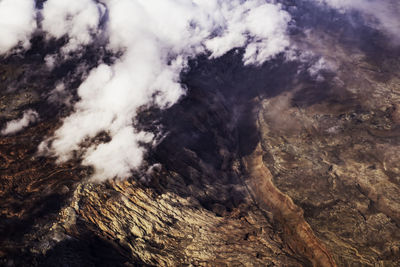 Close-up of volcanic mountain