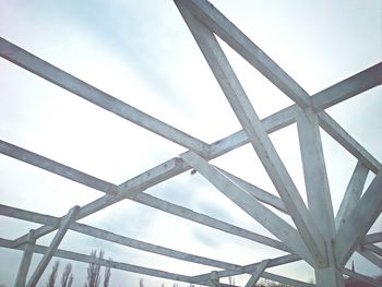 Low angle view of bridge against sky