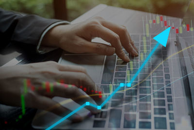 Midsection of man working