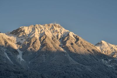 Scenic view of mountains against clear sky