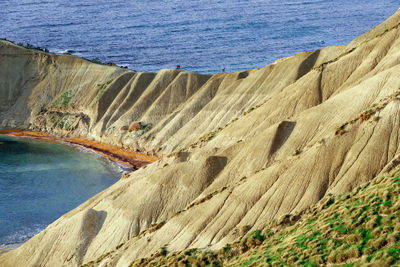 High angle view of beach