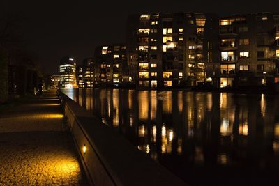 Illuminated city at night