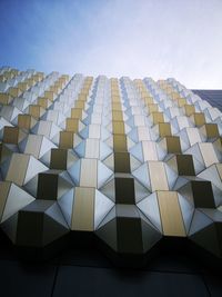 Low angle view of modern building against sky