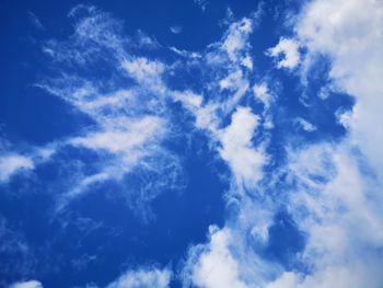 Low angle view of clouds in sky