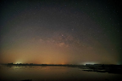 Scenic view of sky over lake