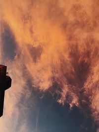 Low angle view of sky at sunset