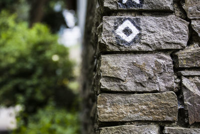 Close-up of stone wall