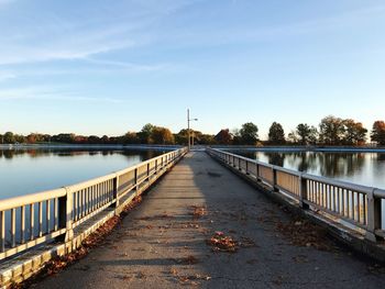 Bridge over river against sky