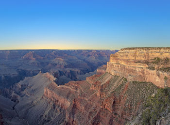 Scenic view of mountains against clear sky