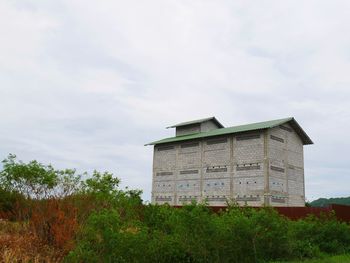 Low angle view of building against sky