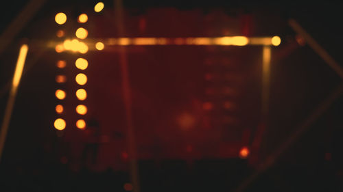 Defocused image of illuminated lights