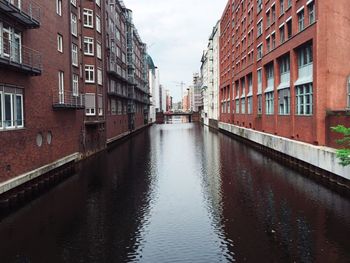 View of canal along buildings