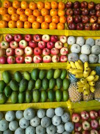 Full frame shot of fruits for sale at market