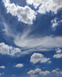 Low angle view of clouds in sky