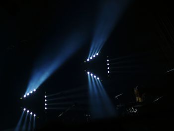 View of illuminated stage at night