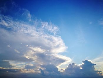 Low angle view of clouds in sky