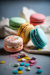 Close-up of dessert on table