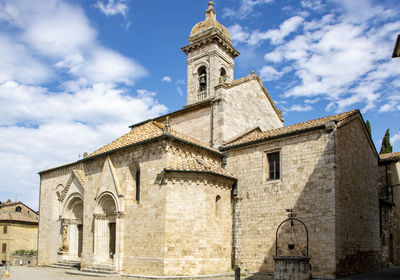 Low angle view of historic building against sky