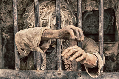 Man working in sculpture