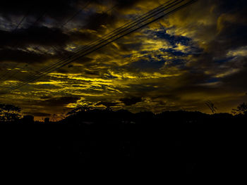 Scenic view of dramatic sky during sunset