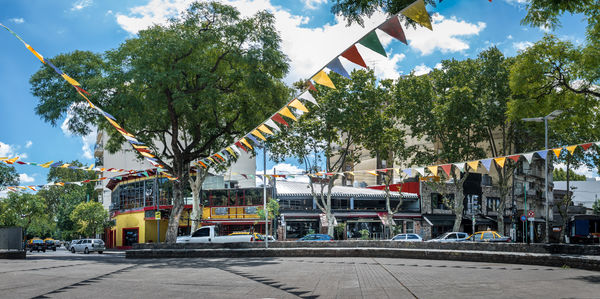 Low angle view of city street