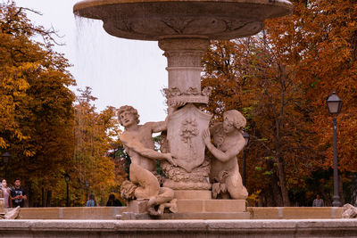 Statue of trees during autumn