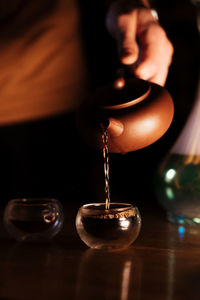 Close-up of illuminated light bulb