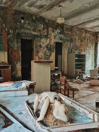 Interior of abandoned house