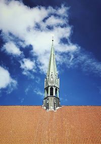 Low angle view of tower of building against sky