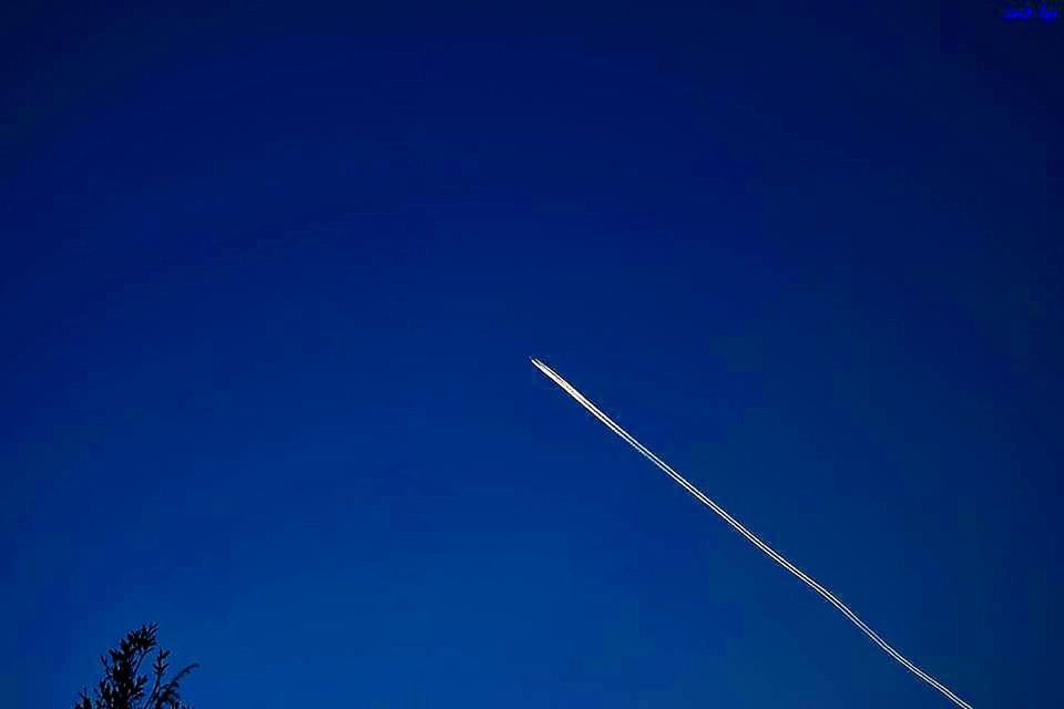 airplane, vapor trail, blue, flying, airshow, transportation, low angle view, sky, business finance and industry, aerospace industry, air vehicle, clear sky, no people, smoke - physical structure, outdoors, day, fighter plane, aerobatics, air force