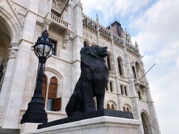 Low angle view of historic building against sky