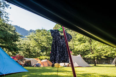 Tent in park