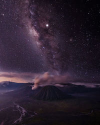 Scenic view of sky at night