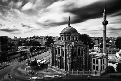 Historic building against sky in city