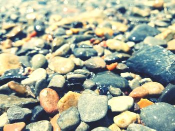 Full frame shot of pebbles