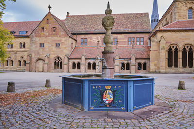 View of sculpture outside building