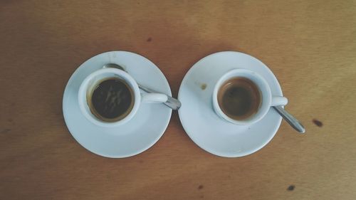 Coffee cup on table