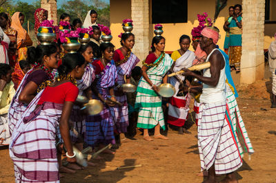 Group of people at music concert