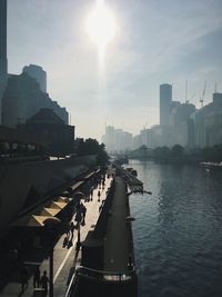 Buildings in city at waterfront