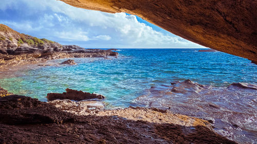 Scenic view of sea against sky