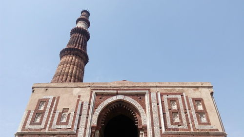 Low angle view of historical building against sky