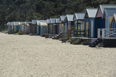 Row of houses on beach