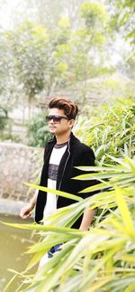 Portrait of man wearing sunglasses