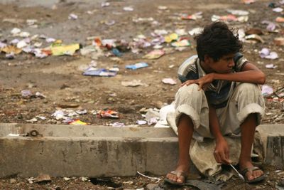 Boy standing on ground