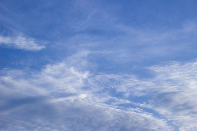 Low angle view of clouds in sky