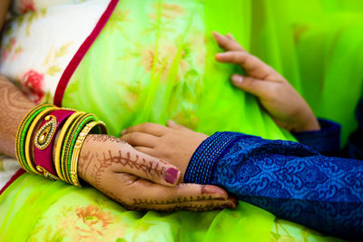 Close-up of woman hand with tattoo