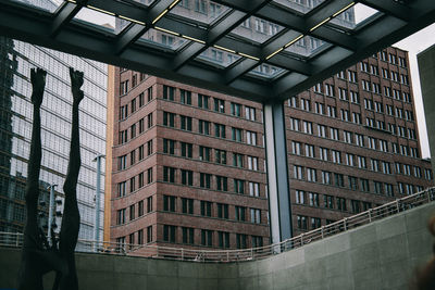 Low angle view of modern building in city