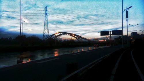 View of bridge over river