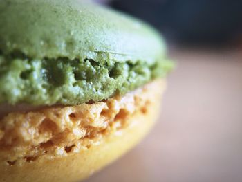 Close-up of macaroon on table