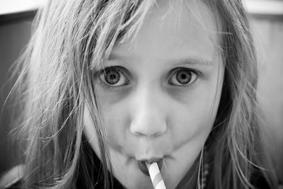 Close-up portrait of girl